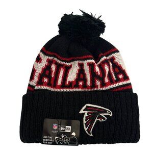 New Era NFL Atlanta Falcons On Field Removeable Pom Beanie Football Athleisure